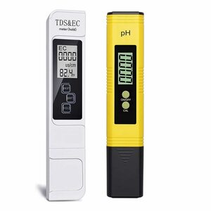 【送料無料】 2本セット PH ポケットテスター TDS/EC 水質検査 測定器 IPX6防水