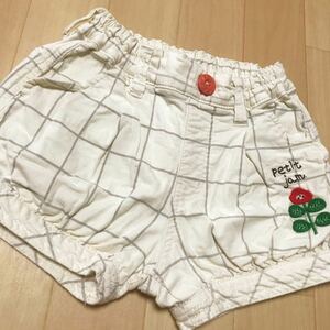 短パン　半ズボン　ズボン　ショートパンツ　　プチジャム petit jam 100サイズ a16