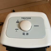 TEKNOS(テクノス)ミニファンヒーター TS-612 箱無し トイレ 洗面台 お風呂場等 電気ヒーター_画像2