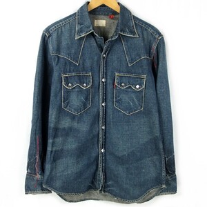 ■Levi's リーバイス / redloop レッドループ / 60599-50 / メンズ / インディゴ USED加工 ウエスタン デニムシャツ size L / トップス