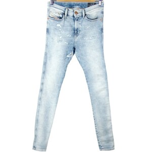 ■DIESEL ディーゼル D-REEFT JOGG 069UC / ジョグジーンズ JOGG JEANS / インディゴ リペア加工 ストレッチ デニム ジョグパンツ size 26