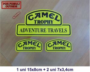 即納 キャメル トロフィー 4X4 CAMEL TROPHY ADVENTURE TRAVELS 150mm, 70mm 3枚セット ステッカー 《送料無料》残り1点