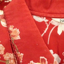 #snc インゲボルグ INGEBORG ワンピース 赤 半袖 花柄 ピコフリル ベルト付き ロング フレア レディース [814069]_画像6