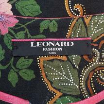 #apc レオナール LEONARD カットソー M 黒 ピンク 緑 花柄 ペイズリー シルク混 レディース [815958]_画像5