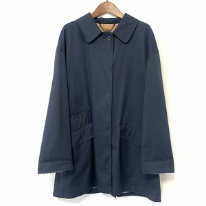 #anc アクアスキュータム Aquascutum コート ロング 薄手 M 紺 レディース [814031]