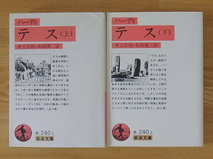 テス 　上下巻セット　 ハーディ　井上宗次 石田英二　岩波文庫