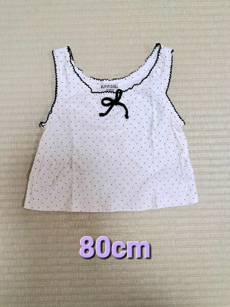 【used】ベビー、キッズ女の子夏服ノースリーブ　トップス　80cm