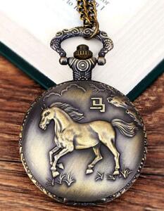 [ pocket watch ] horse stamp pendant watch quartz horse riding horse racing 