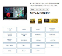 【取寄商品】ケンウッドMDV-M908HDF+CMOS-C740HD彩速ナビ9V型フローティングモデル+HDバックカメラセット_画像2