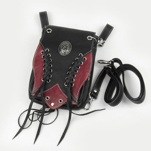  with translation leather belt bag hip pouch | bag belt pouch original leather shoulder bag Conti . attaching red dark red 