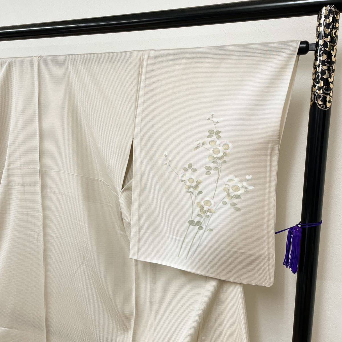 着物月花 銀座 越後屋 絽縮緬 夏小紋 未使用品 正絹 丹後ちりめん 居敷