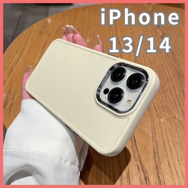 iPhone ケース 13 14 ホワイト ソフトケース シンプル 韓国 