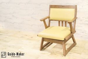 GMGK110C○maruni / マルニ 回転アームチェア 椅子 ダイニングチェア 食卓椅子 リビング 合皮 ナチュラル 和モダン