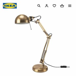 IKEA イケア　フォルソー ワークランプ　黄銅色 デスクライト アームライト テーブルランプ