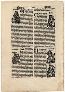 1497年 シェーデル ニュルンベルク年代記 ラテン語版 木版画 インキュナブラ エピメニデス