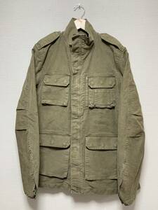 美品☆[AKM] 定価78,750 REAL MILITARY SAFARI JKT ヴィンテージ加工 ミリタリージャケット XL 日本製 B163 エーケーエム