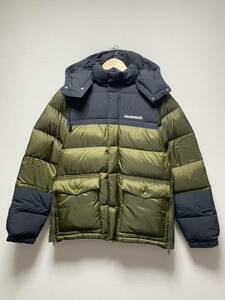 美品☆[John UNDERCOVER] 定価74,800 18AW DOWN JACKET ツートン ロゴ刺繍 ダウンジャケット 2 オリーブ JUV9201-1 ジョンアンダーカバー