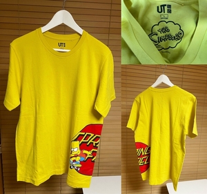 【激安1点のみ 国内正規品】UNIQLO ユニクロ UT The Simpsons ザ・シンプソンズ バート・シンプソン 半袖 Tシャツ L イエロー系 USED