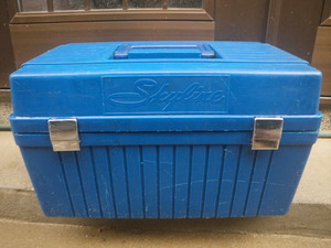  blue tool box made in Japan Vintage Japan TOOL BOX Skyline with logo NISSAN PRINCE Nissan Skyline Prince Vintage Nissan 