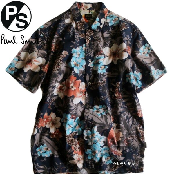 【PAUL SMITH】美品　半袖シャツ　草花総柄　M★