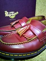 【Dr.MARTENS】ドクターマーチン MIE ADRIAN エイドリアン タッセルローファー UK9 (28cm ) イングランド製 英国製 OXBLOOD【箱付き美品】_画像1