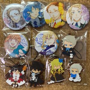 【缶バッジ】Pandora hearts パンドラハーツ　ラバーストラップ レイム　ギル　エリオット　シャロン　ヴィンセント　11点セット