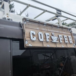 CAFEキッチンカー おしゃれな壁掛け看板① キッチンカーカフェ 移動販売車 #COFFEE #ケータリングカー #店舗什器 #珈琲 