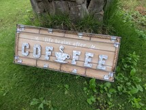 海の見えるカフェ 喫茶店 壁掛け看板① CAFE 自立式看板 #COFFEE #店舗什器 #カフェ#コーヒー_画像1