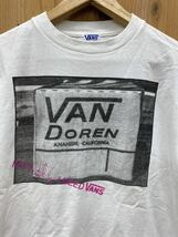 激レア　マニア 新品　非売品　サンプル　VANS バンズ　　Tシャツ　 スケボー　スケートボード　サンプル　Tee T-SHIRT 　白　送料無料_画像2