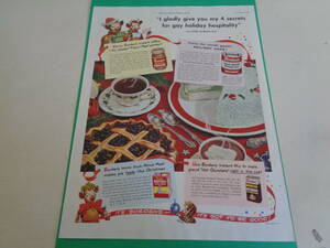 即決　広告　アドバタイジング　ボーデン　インスタントコーヒー　ミルク　乳製品　パイ　チョコレート　１９４０ｓ　タイプライター　素材