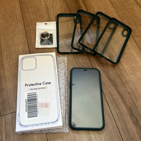 HAUTRKBG iPhone X iPhone XS 用ケース 全面保護 [両面強化ガラス] [高タッチパネル感度]フルカバー