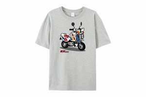 MINIMOTOロゴ入りTシャツ モンキーBAJA アフリカ グレーL 【ミニモト】【minimoto】【ホンダ 4mini】【ツーリング】【カスタム】