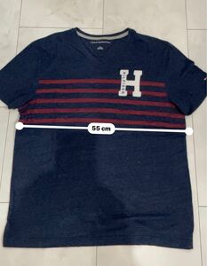 トミーヒルフィガー　TOMY HILFIGER 半袖Tシャツ　Lサイズ　ネイビー