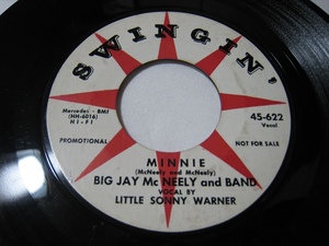 【7”】 BIG JAY McNEELY AND BAND / ●プロモ● MINNIE US盤 ビッグ・ジェイ・マクニーリー