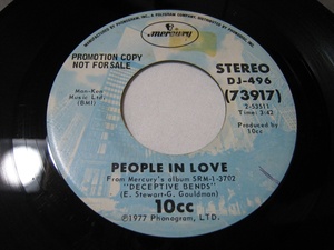 【7”】 10cc / ●プロモ● PEOPLE IN LOVE US盤 恋人たちのこと