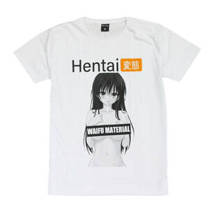 セクシーガール エロ ジョーク 変態 アニメ カワイイ ストリート系 デザインTシャツ おもしろTシャツ メンズ 半袖★tsr0849-wht-m