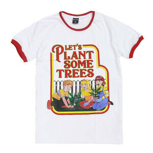  リンガーTシャツ トリム アメカジ レトロプリント 大麻 ストリート系 デザインTシャツ おもしろTシャツ メンズ 半袖★tsr0858-red-m