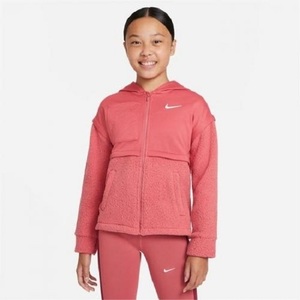 ナイキ ジュニア 異素材切り替え フーディー 150(M) 定価7150円 ピンク 子供 キッズ パーカー SWOOSH スウッシュ ボア