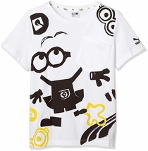 プーマ ミニオンズ コラボ キッズ 半袖Tシャツ 2枚セット 152 ホワイト ブルー Minions 子供用 男女兼用 ジュニア 送料370円_画像2