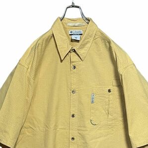 ★RIVER LODGE★ Columbia半袖シャツ XXL ピスネーム ベンチレーション クリーニング プレス済み コロンビア ネコポス可 古着 USED 0757の画像3