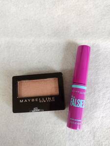 新品 Maybelline メイベリン エキスパートウェア アイシャドウ 40S nude glow & ミニサイズマスカラ ザ ファルシーズ 4.5ml very black 黒