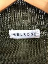 MELROSE セーター 半袖 カットソー レディース カーキ グリーン系 S～M相当 ポリエステルニット サマーニット メルローズ 23062102i2_画像3