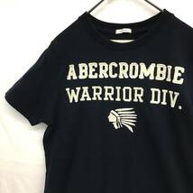 NZ156●Abercrombie＆Fitch 刺繍 半袖 Tシャツ●S●ブラック アバクロンビー＆フィッチ_画像2