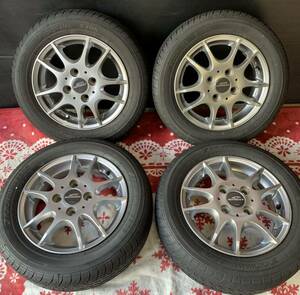 155/65R13 Yokohama S306 2022年　4本　アルミホイールセット　13x4JJ タント ミラ ラパン 