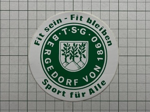 ドイツ 古いステッカー：BERGEDRF スポーツ 健康 ビンテージ カスタム +Ca