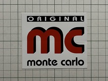 外国 古いステッカー：monte carlo モンテカルロ モナコ ビンテージ 海外 +Eg_画像1