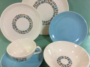 【Mid-Chinaware/Canonsburg/TEMPORAMA/未使用-1】キャノンスバーグ/テンポラマ/5点セット/ミッドセンチュリー/アトミックエイジ/アメリカ