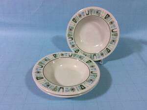 【Mid-Chinaware/T,S&T/Cathay】テーラー,スミス＆テーラー/キャセイ/デザートボウル 3個/ミッドセンチュリー/アトミックエイジ/Ex+