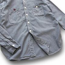 【FOB FACTORY】エフオービーファクトリー ヒッコリーストライプワークシャツ 山ポケット シャンブレーシャツ WORK SHIRT ガチャポケット_画像5