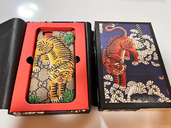 【GUCCI】グッチ GG柄 タイガー iPhone6/6sケース ベージュ